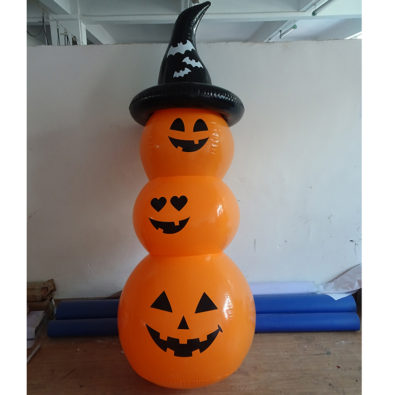 Customised PVC Sealed Inflatable Pumpkin Decorations Outdoor Indoor Cute For Holiday