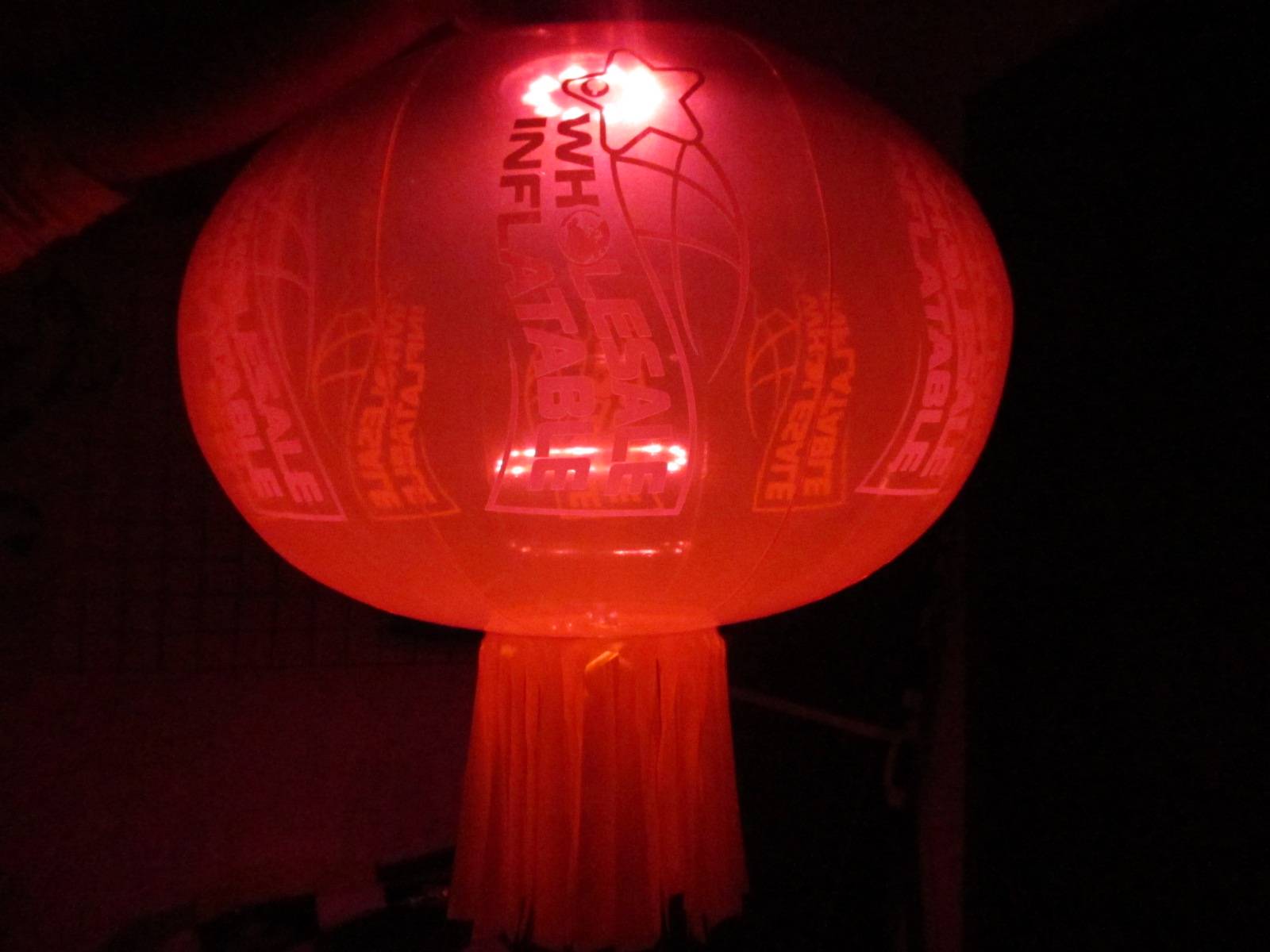 Customised Sealed Lantern Balloon,Hang Point On Top For Yard With Led Lights Built-In