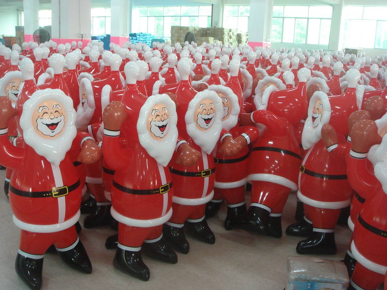 Customised PVC Sealed Inflatable Santas Christmas Yard Decorations Ornaments