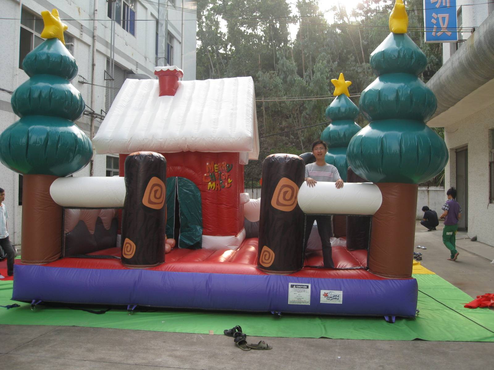 Customised Inflatable Christmas House Bouncer Decorations Outdoor Indoor Cute, Decor Blow Up Yard