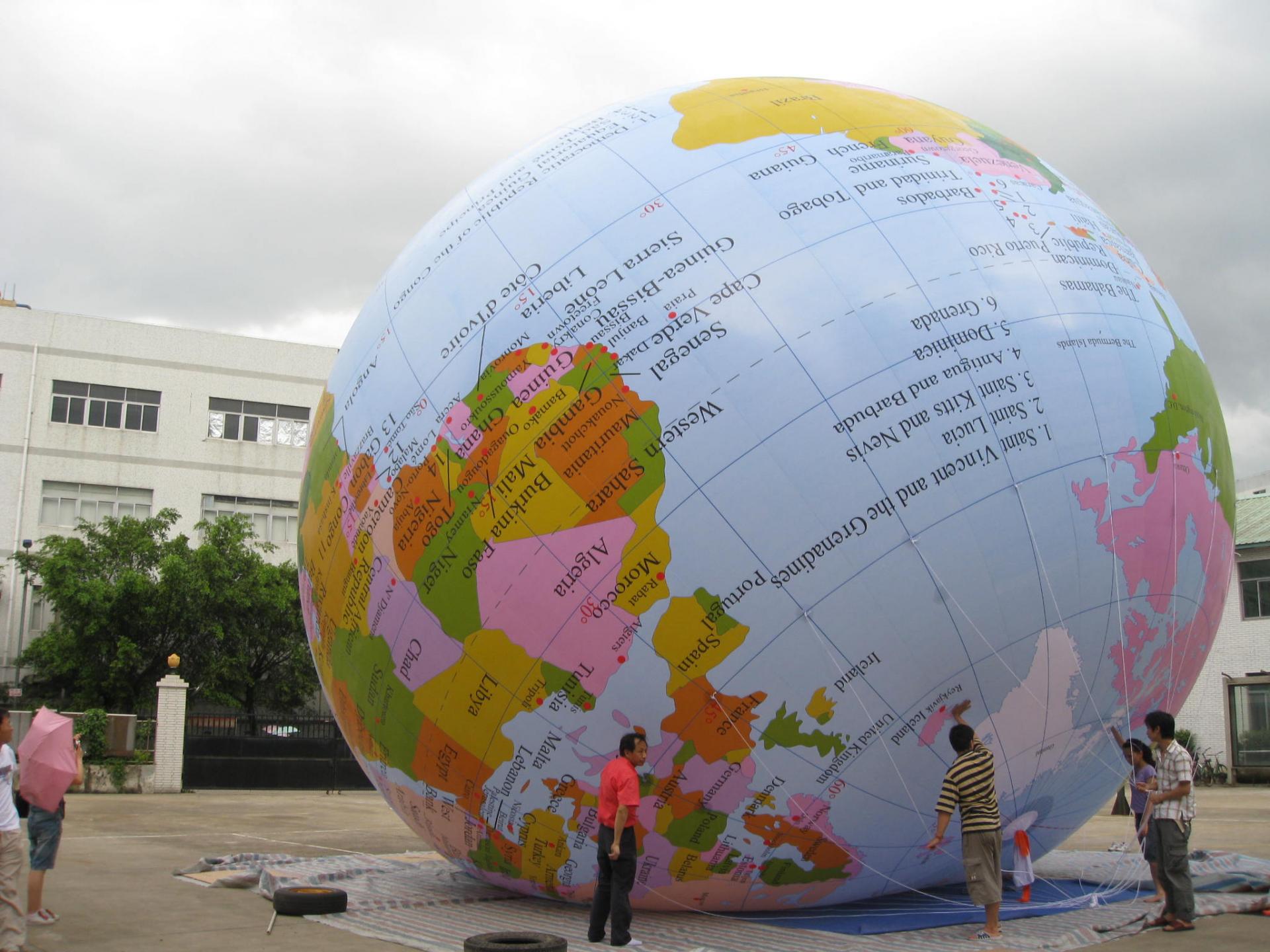 Customised Giant Large Huge Helium Globe Balloon By Full Printing For Advertising