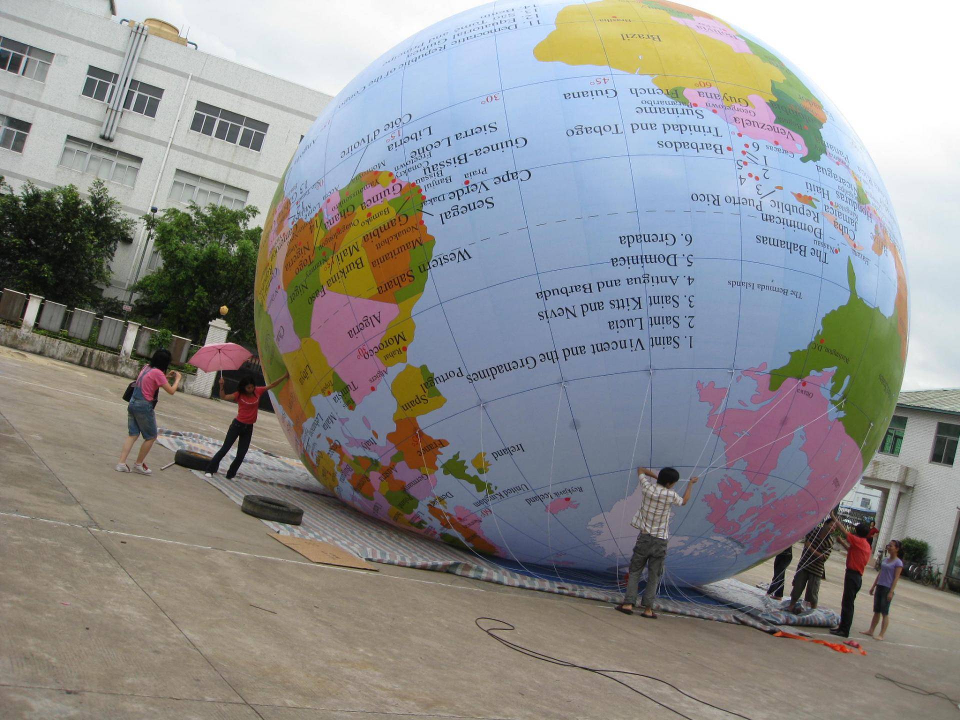 Customised Giant Large Huge Helium Globe Balloon By Full Printing For Advertising