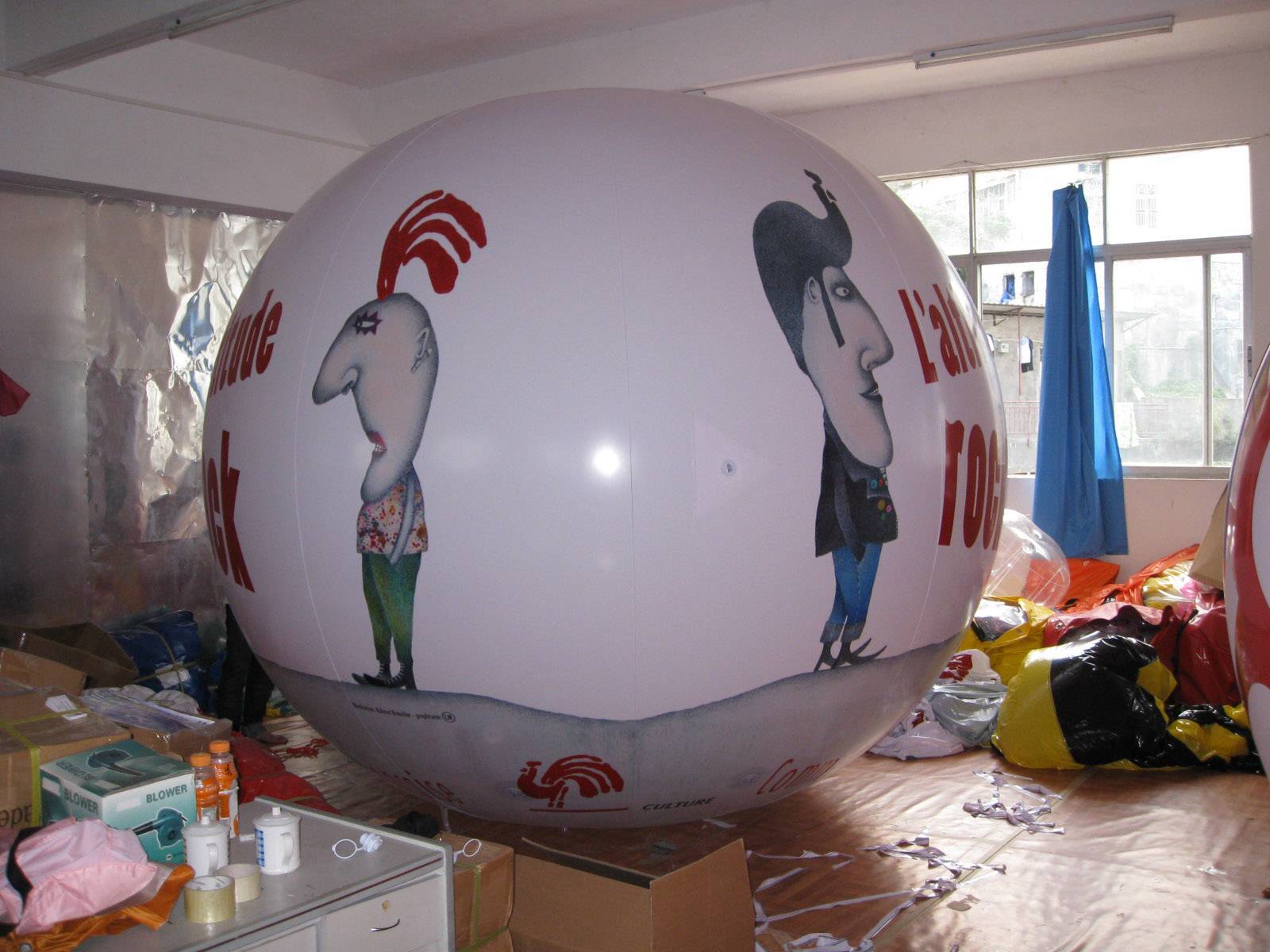 Customised Inflatable Advertising Helium Balloon With Artworks On Full Area 