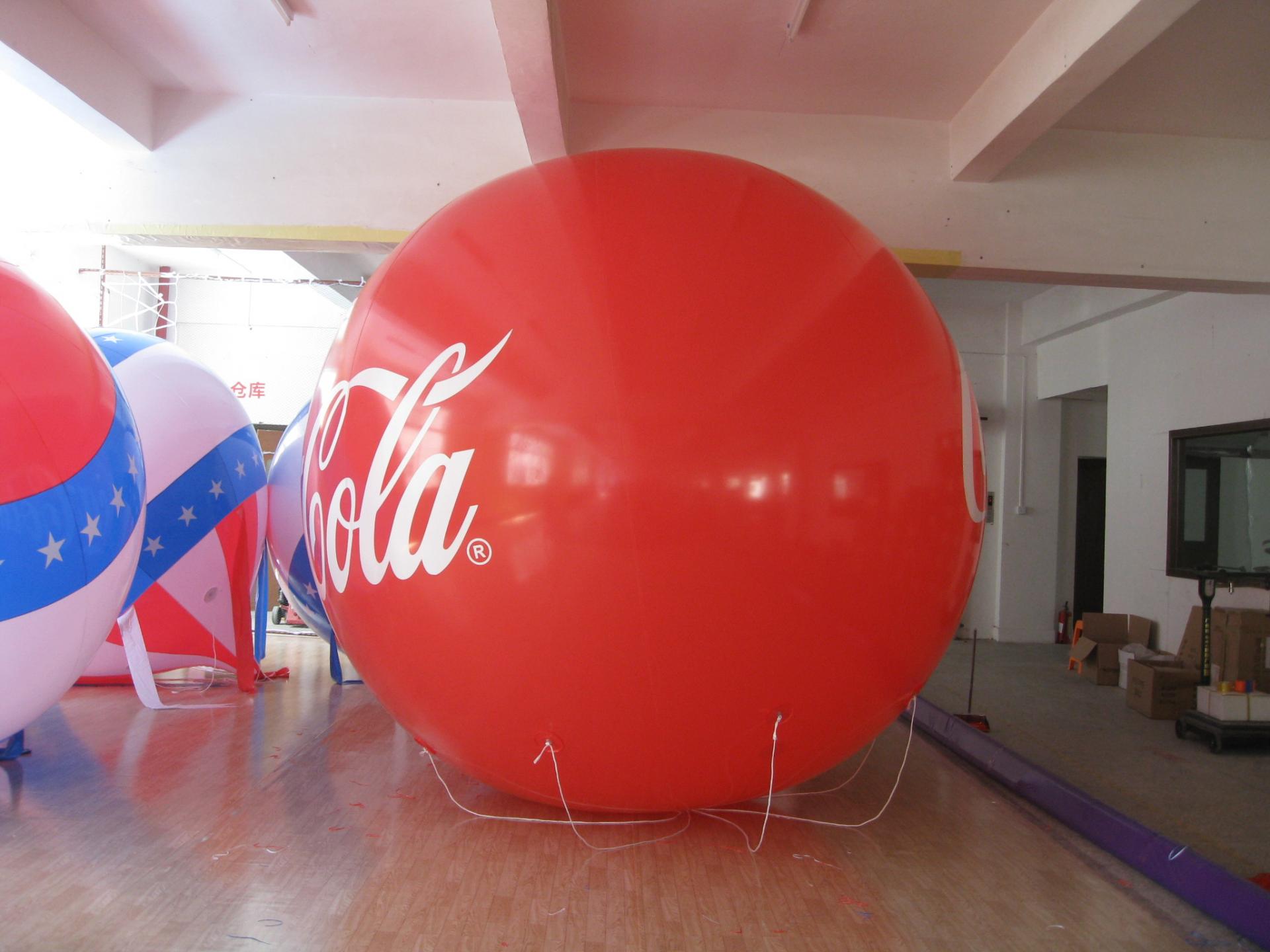 Customised Coco Cola Helium Balloon,Strong Seams,Light Side On Inside, Tether Harness