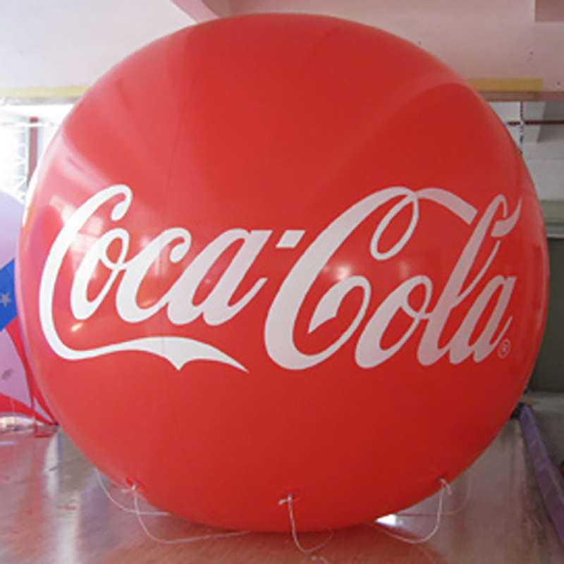 Customised Coco Cola Helium Balloon,Strong Seams,Light Side On Inside, Tether Harness