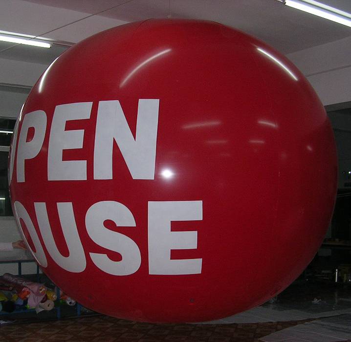 Customised Open House Helium Balloon 1C Logo Printed On Two Side For Advertising