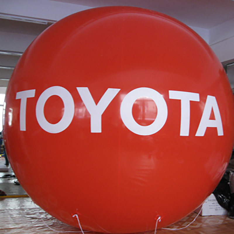 Customised Toyota Helium Balloon 1C Logo Printed On Two Side For Advertising Showing