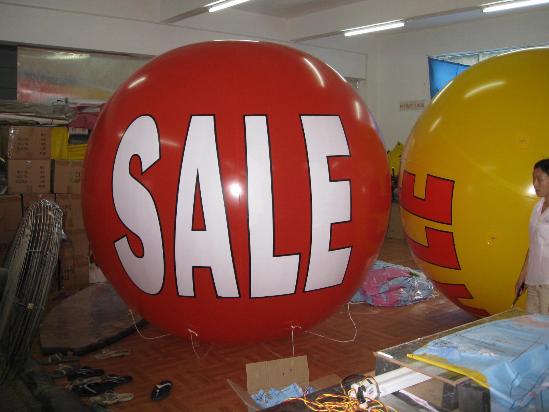 Customised 3M Dia Sale Huge Helium Balloon With 2C Logo Printed On Two Side