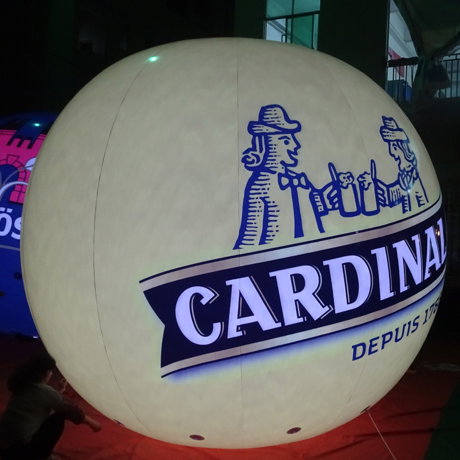 Customised 3M Dia Cardinal Giant Large PVC Helium Balloon 2C Logo Printed Two Side