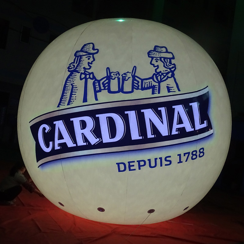 Customised 3M Dia Cardinal Giant Large PVC Helium Balloon 2C Logo Printed Two Side