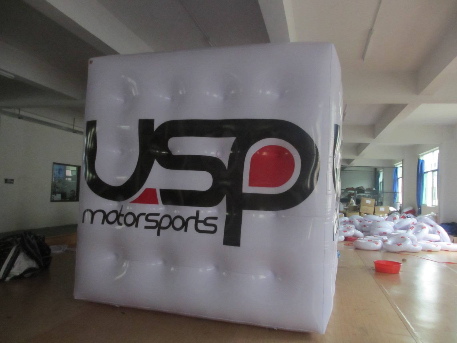 Customised Helium Cube With Logo Printed On 4 Sides For Advertising, Trade Showiing