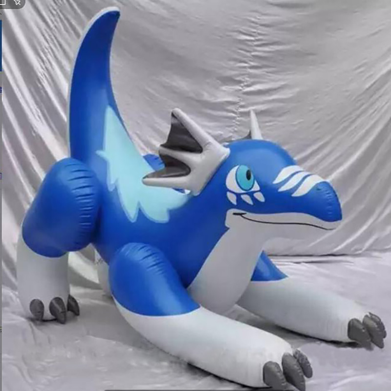 Customised Inflatable  Air Dorable Airblown Blue Dragon Animals Figurines Toys
