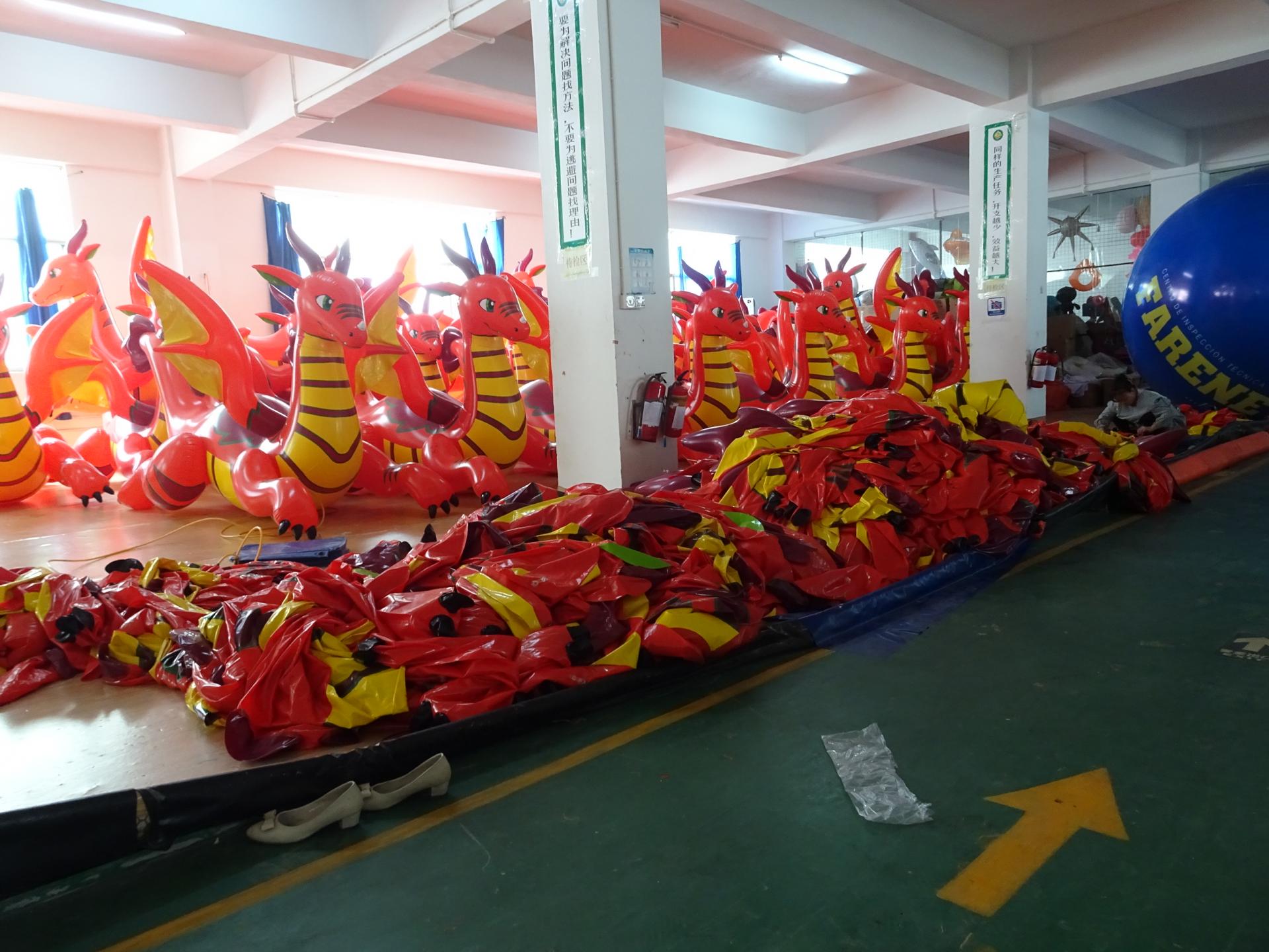 Custom PVC Inflatable Rider Animal Fyaryuu Dragon Cartoon For Advertising Or Playing