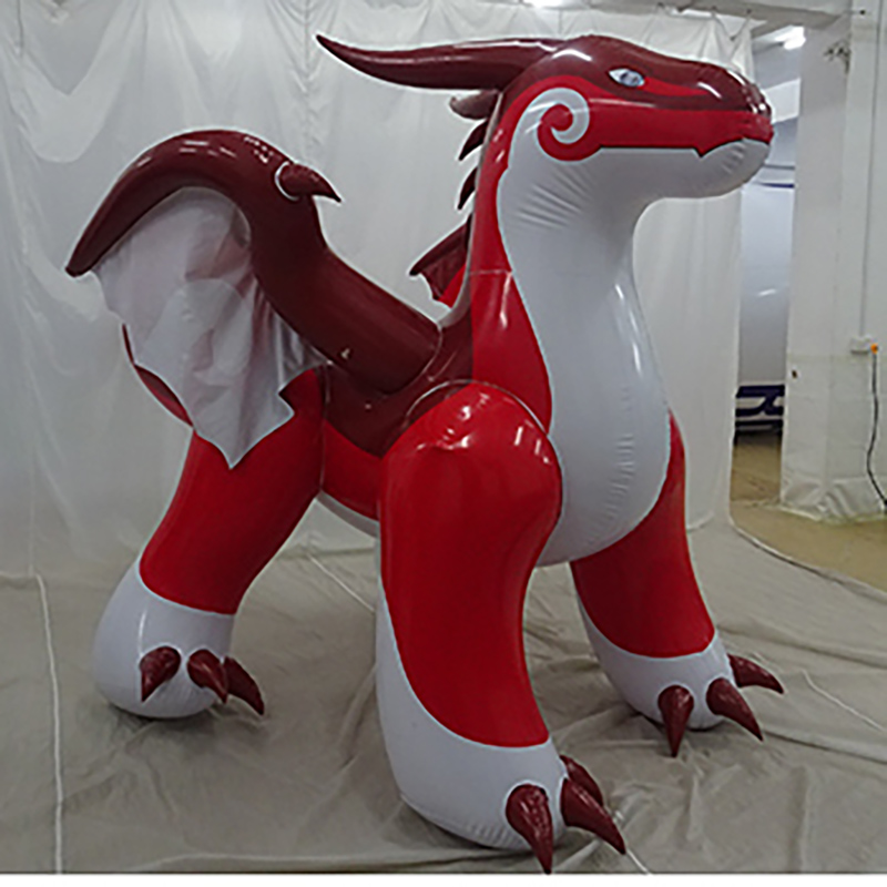 Customised Inflatable PVC Sealed Airtight Red Zenith Dragon For Party Favors