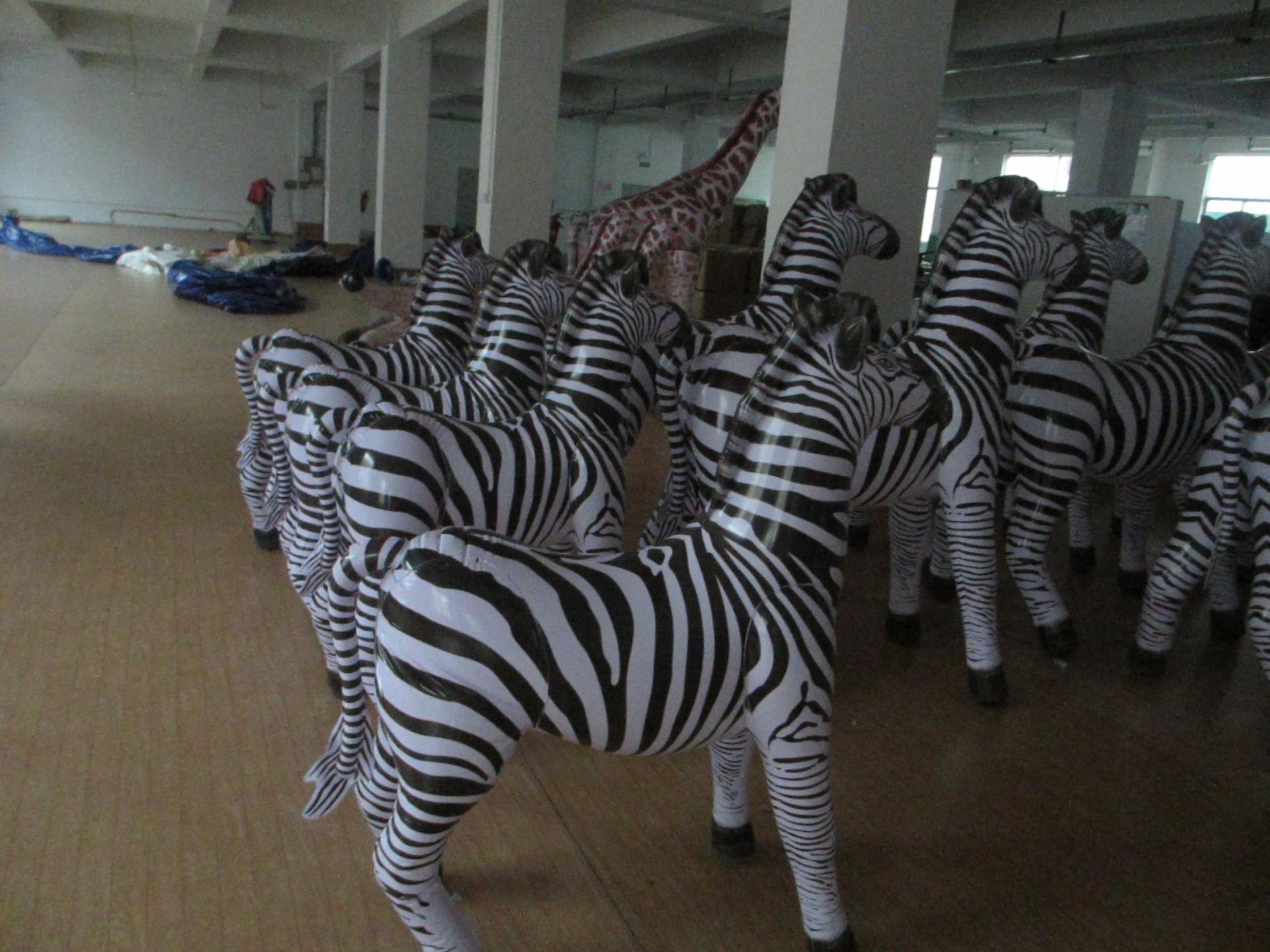 Customised Inflatable Air Dorable Airblown Stuffed Figures,Collection Replica Zebra