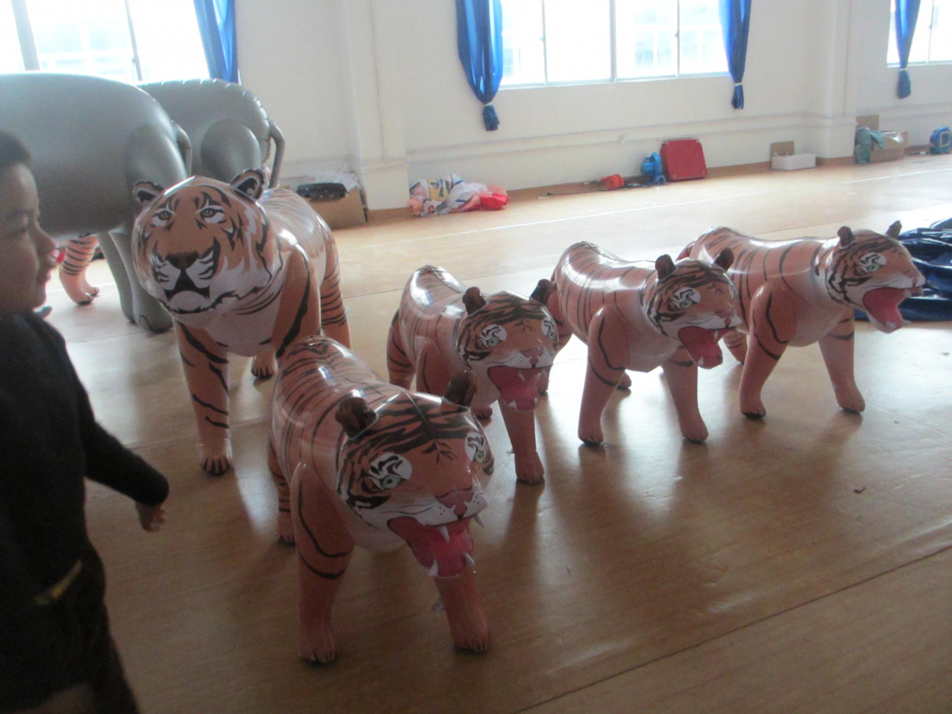 Customised Inflatable PVC Sealed Air Dorable Airblown Figures,Collection Tiger