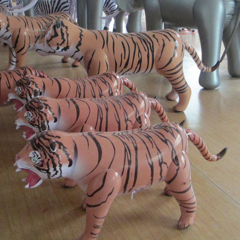 Customised Inflatable PVC Sealed Air Dorable Airblown Figures,Collection Tiger