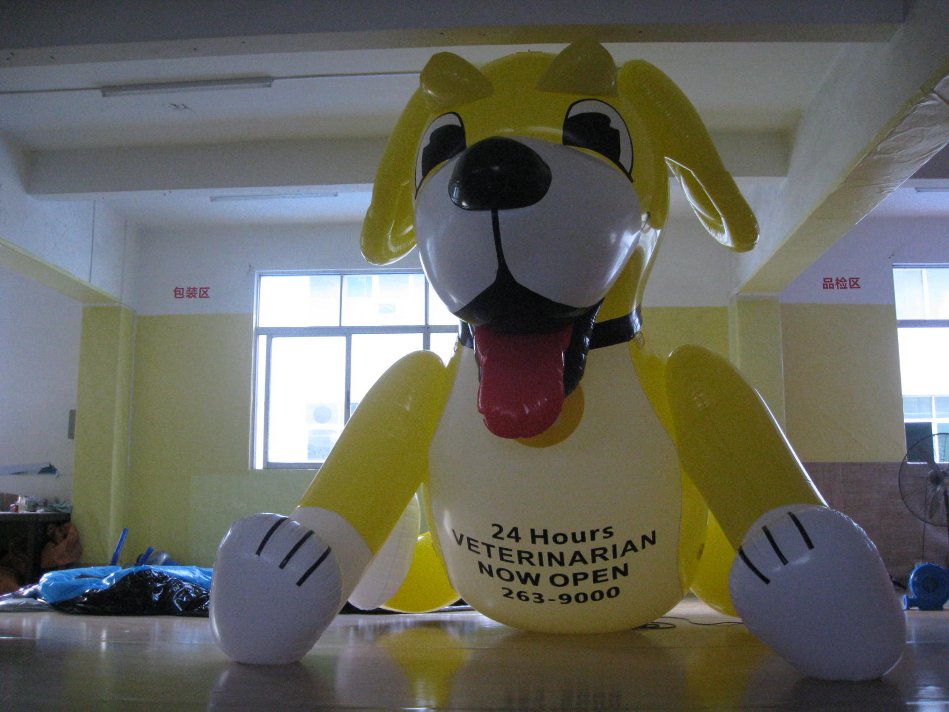 Customised PVC Inflatable Giant Large Huge Dog Inflate With Air, Helium Or Water For Advertising