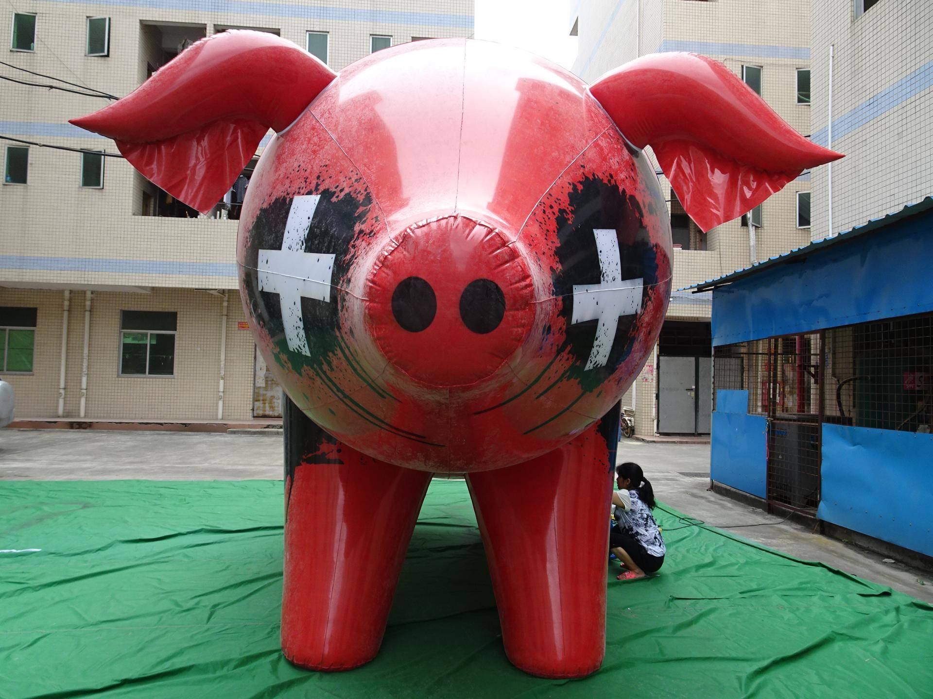 Customised Inflatable PVC Giant Large Huge Helium Pig Balloon Ready To Inflate With Air, Helium