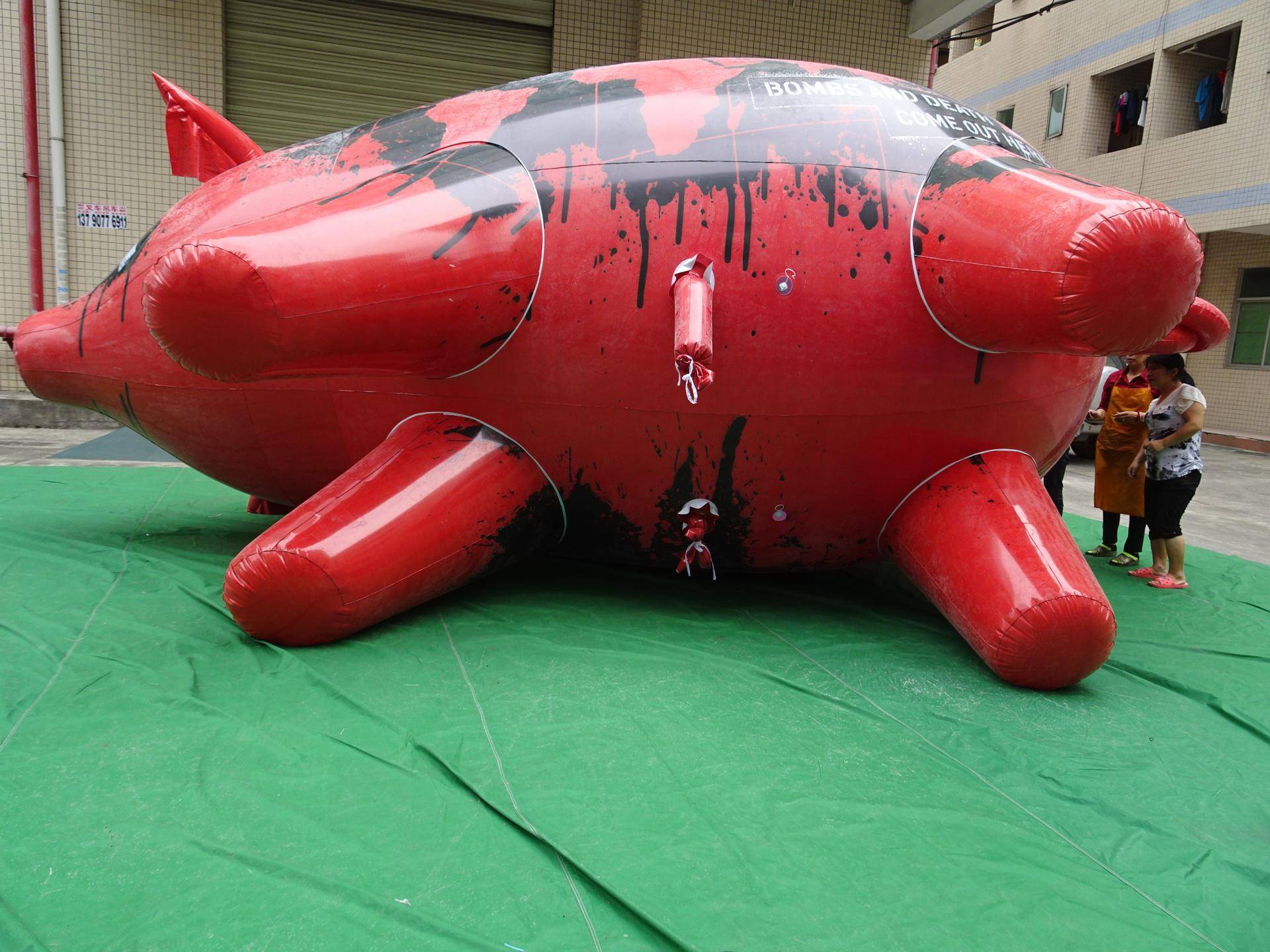 Customised Inflatable PVC Giant Large Huge Helium Pig Balloon Ready To Inflate With Air, Helium