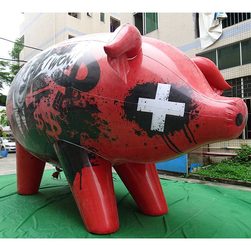 Customised Inflatable PVC Giant Large Huge Helium Pig Balloon Ready To Inflate With Air, Helium