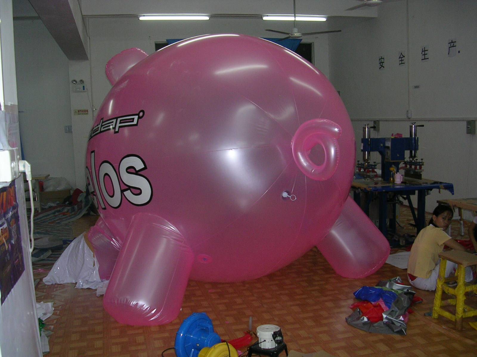 Customised 3M Inflatable Plastic PVC Pig Giant Large Animal Balloon For Trade Showing