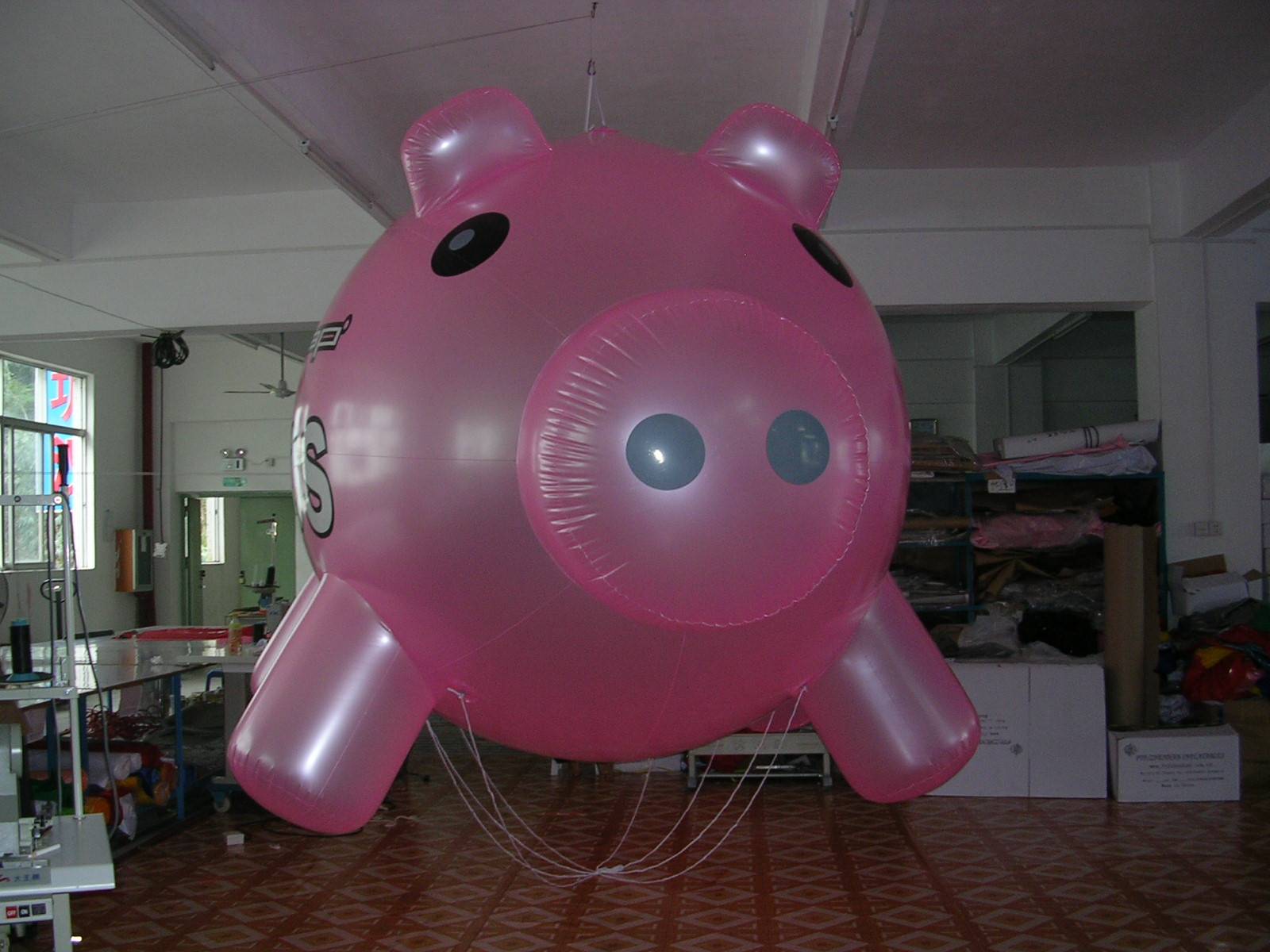 Customised 3M Inflatable Plastic PVC Pig Giant Large Animal Balloon For Trade Showing