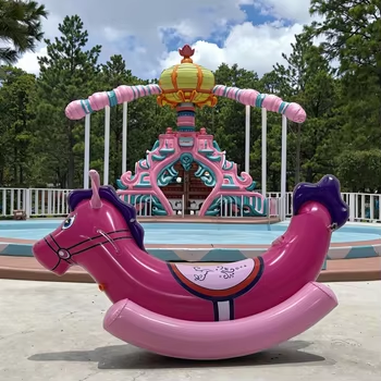 Customized Swimming Pool Floating Rocking Horse Toy Inflatable Pool Rocker