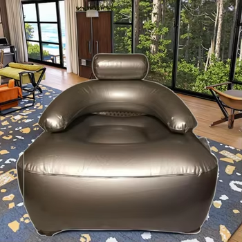 Customized Silver Inflatable Bubble Chair Sofas Living Room Furniture Outdoor Camping Travel