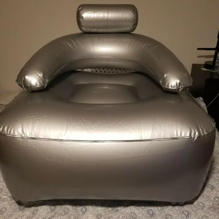 Customized Silver Inflatable Bubble Chair Sofas Living Room Furniture Outdoor Camping Travel