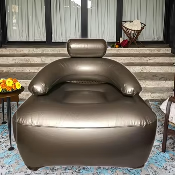 Customized Silver Inflatable Bubble Chair Sofas Living Room Furniture Outdoor Camping Travel