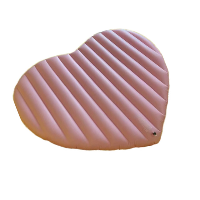 Customised Inflatable PVC Folding Mattress Heart Shaped Pool Lounge Outdoor Beach Party Fun