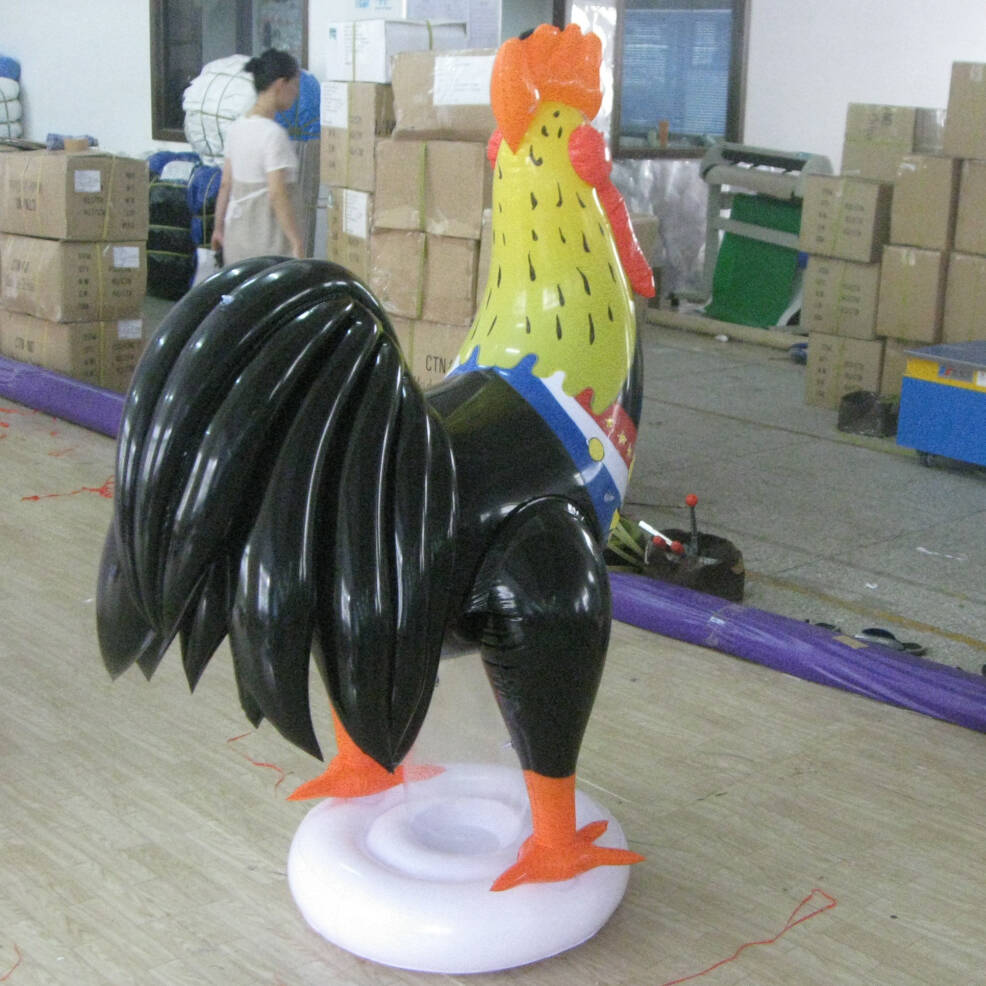 Inflatable Dorable Sealed Customised Rooster Crowing For Tomorrow Country Yard Indoor And Outdoor