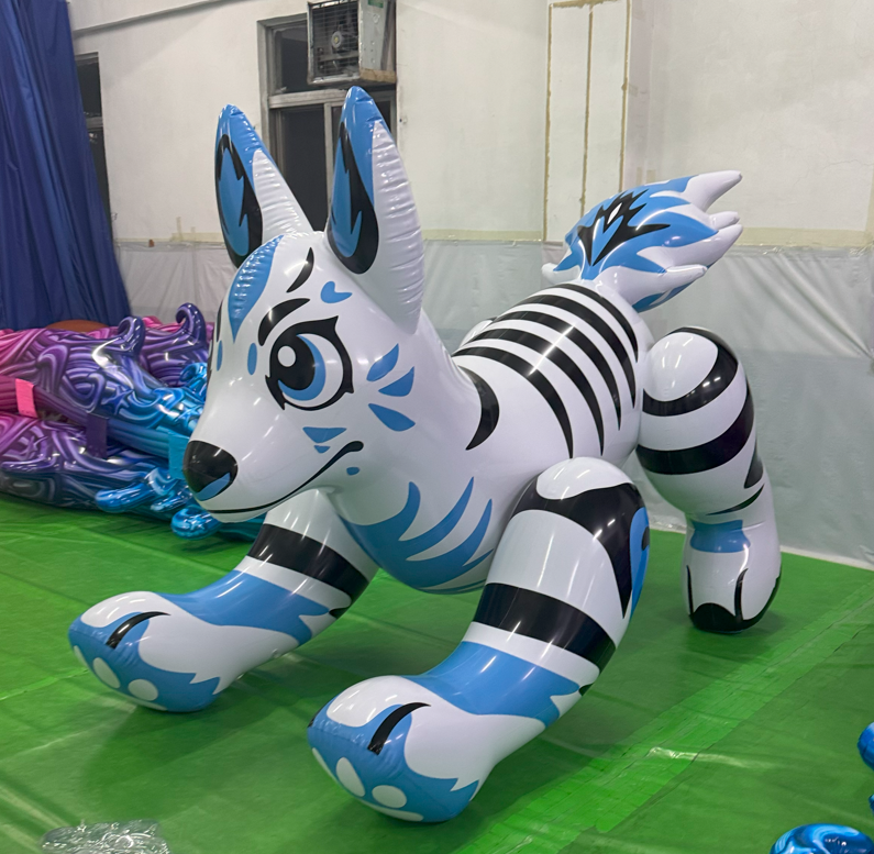 Custom Inflatable Riding-On Animal ODM/OEM White Cartoon Dog Balloons