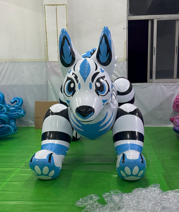 Custom Inflatable Riding-On Animal ODM/OEM White Cartoon Dog Balloons