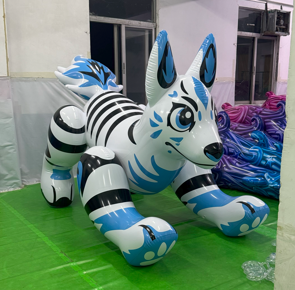 Custom Inflatable Riding-On Animal ODM/OEM White Cartoon Dog Balloons