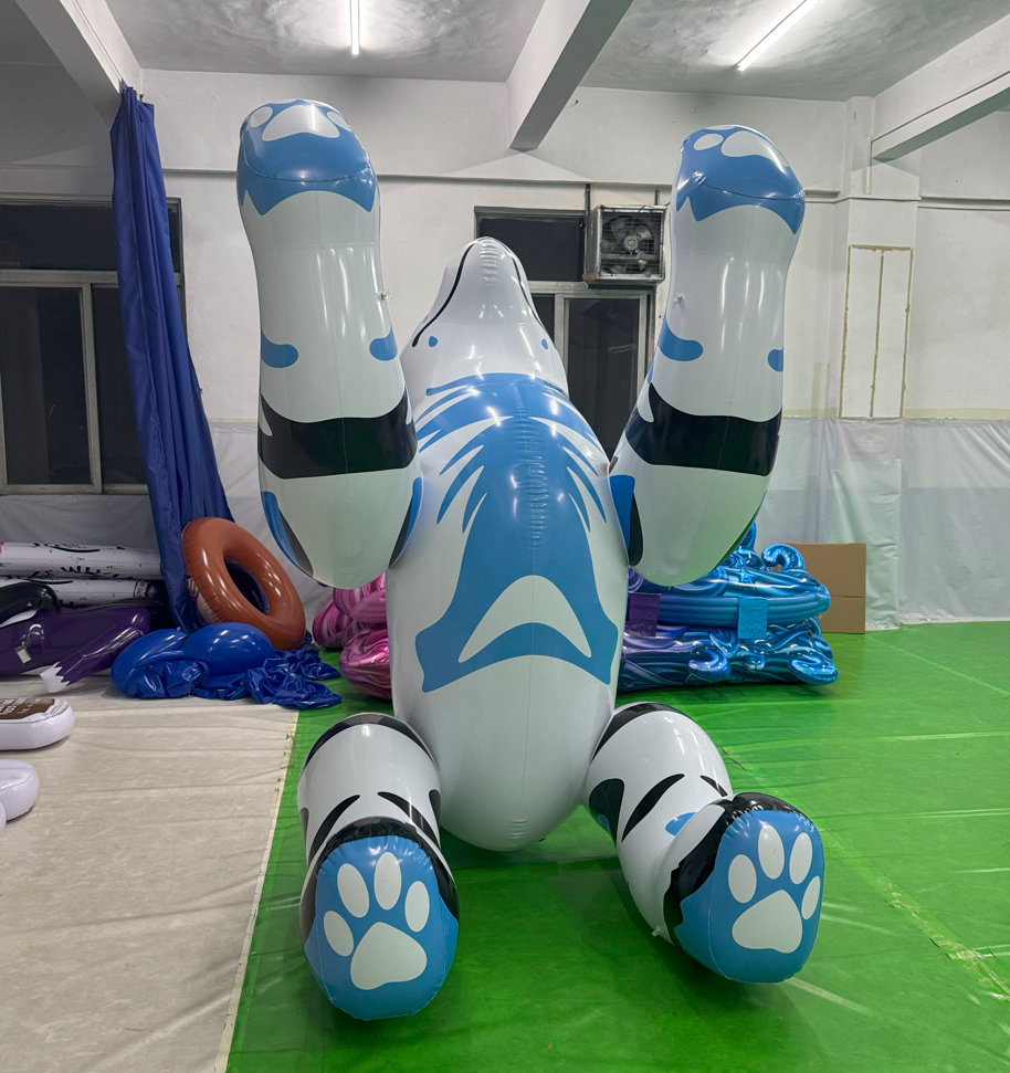 Custom Inflatable Riding-On Animal ODM/OEM White Cartoon Dog Balloons