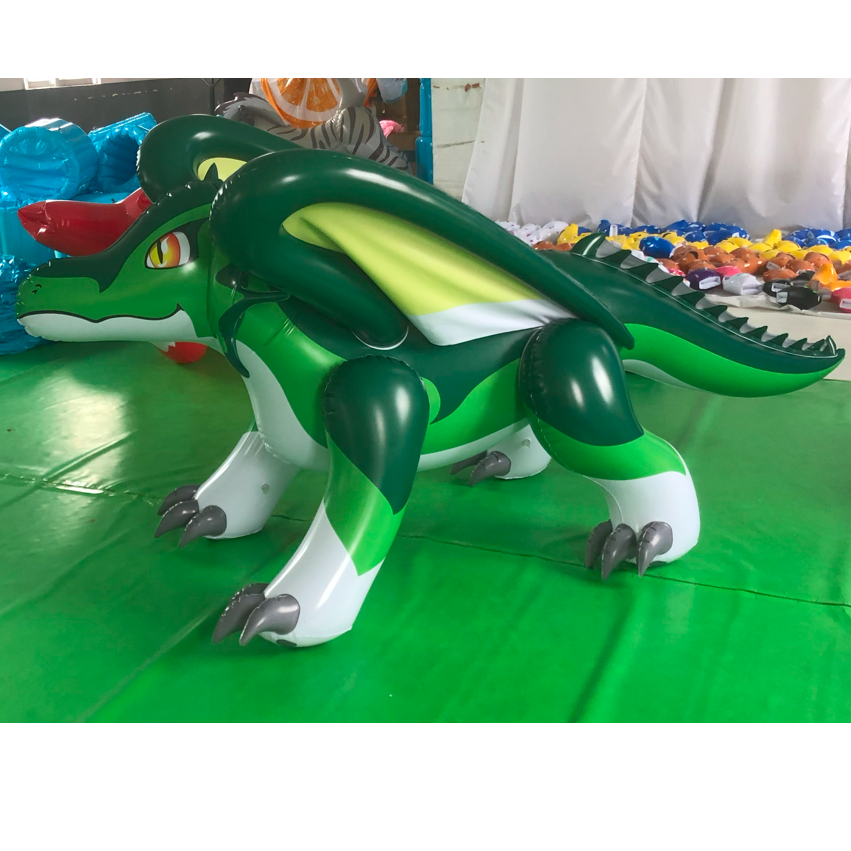 Custom Air Dorable Inflatable Animal Green Flying Dragon Cartoon Toys