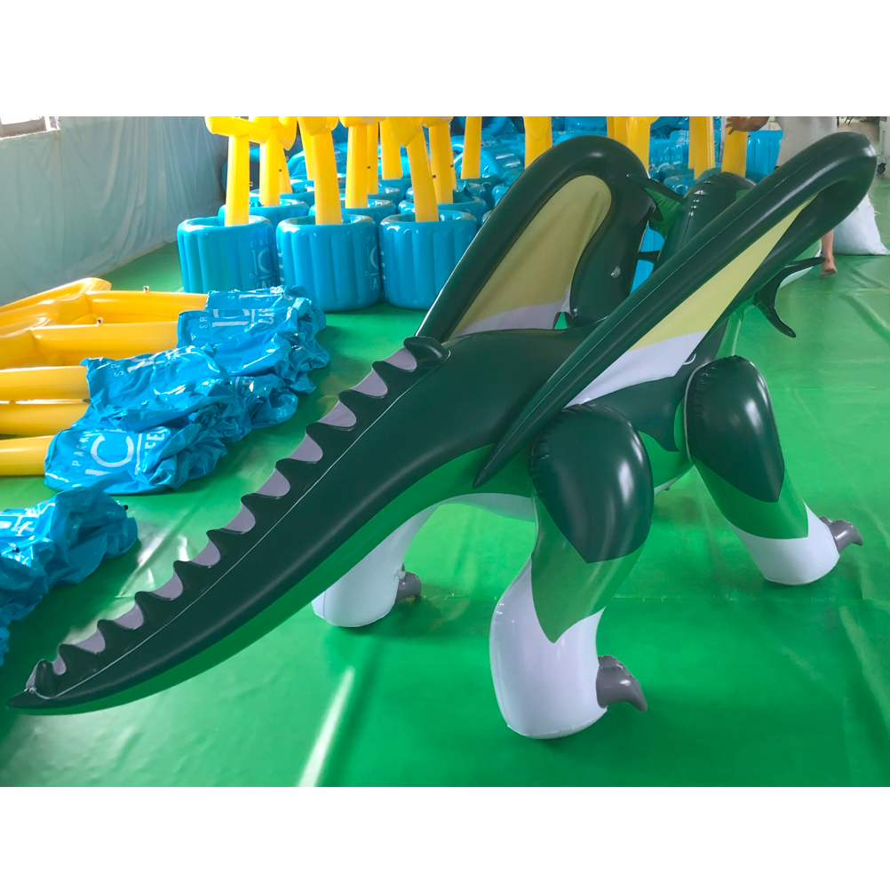 Custom Air Dorable Inflatable Animal Green Flying Dragon Cartoon Toys
