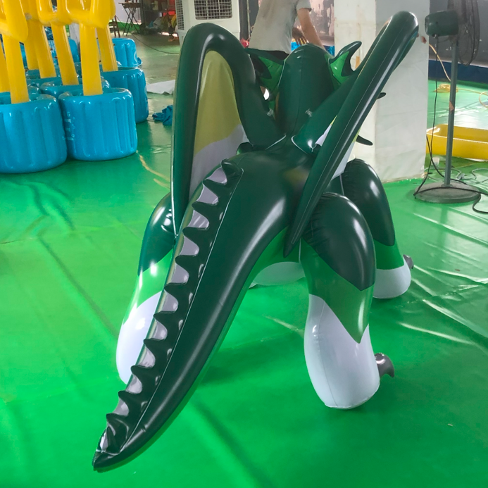 Custom Air Dorable Inflatable Animal Green Flying Dragon Cartoon Toys