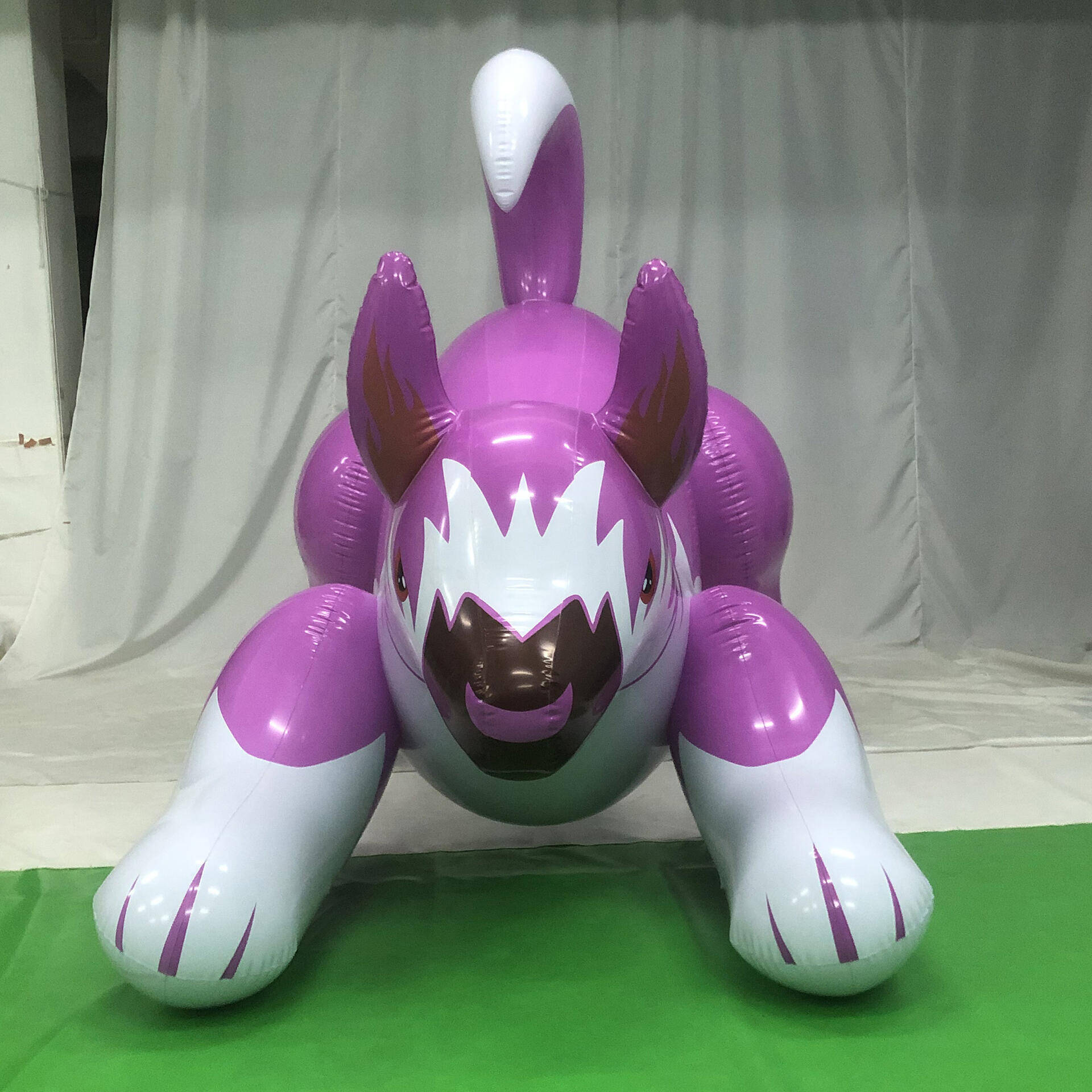 Custom Advertising Ride-On Inflatable Animal Pink Cartoon Dogs With Artworks Printings