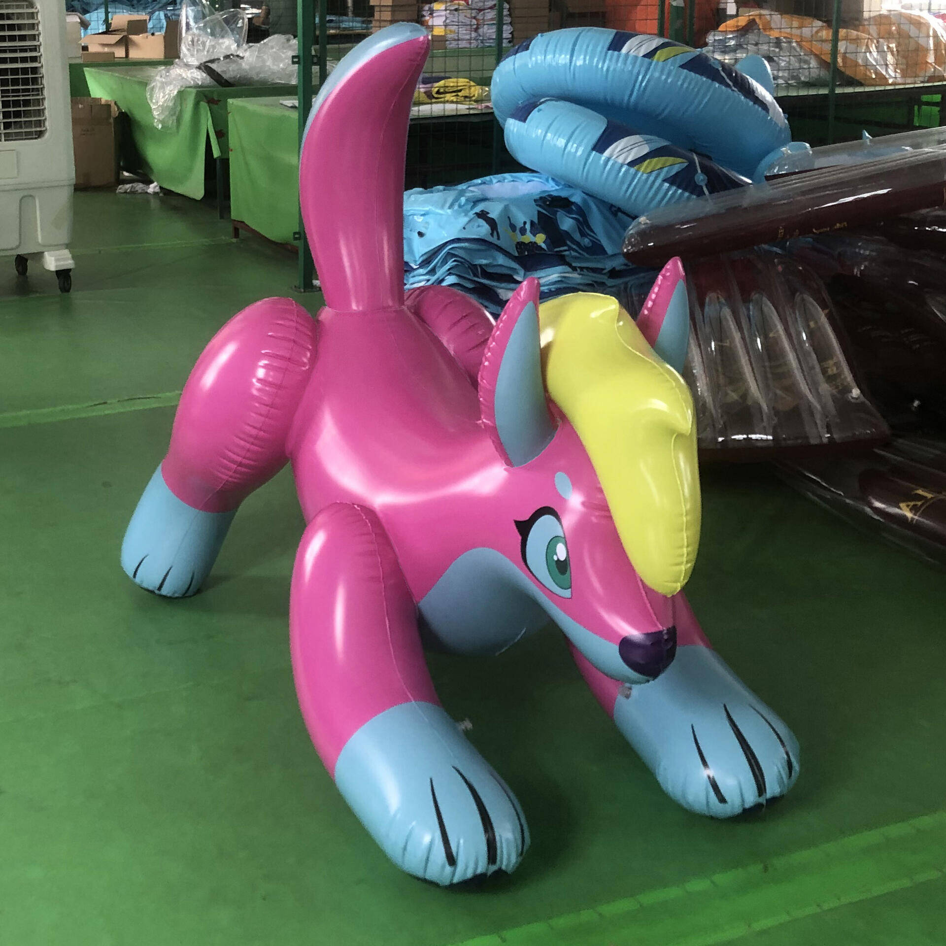 Customised Inflatable Dorable Airblow Giant Pink Figures Husky Dog For Decrations