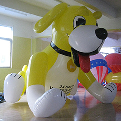 Customised PVC Inflatable Giant Large Huge Dog Inflate With Air, Helium Or Water For Advertising