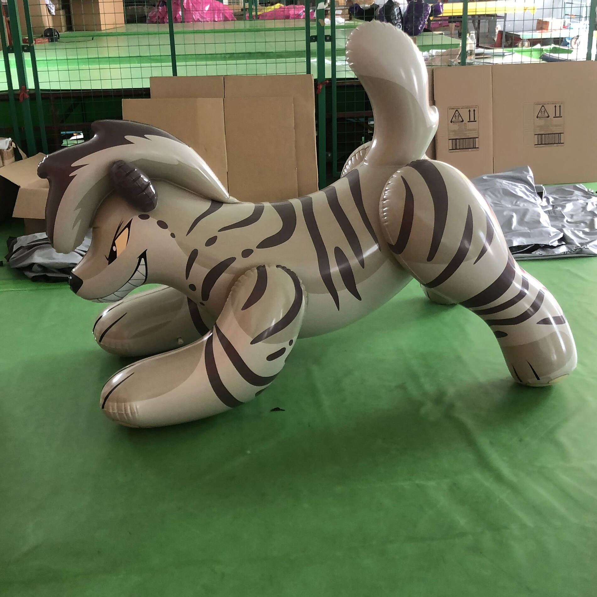 Custom make Inflatable Airight Dorable Airblown Hyena Model Character With Full Artworks Printings