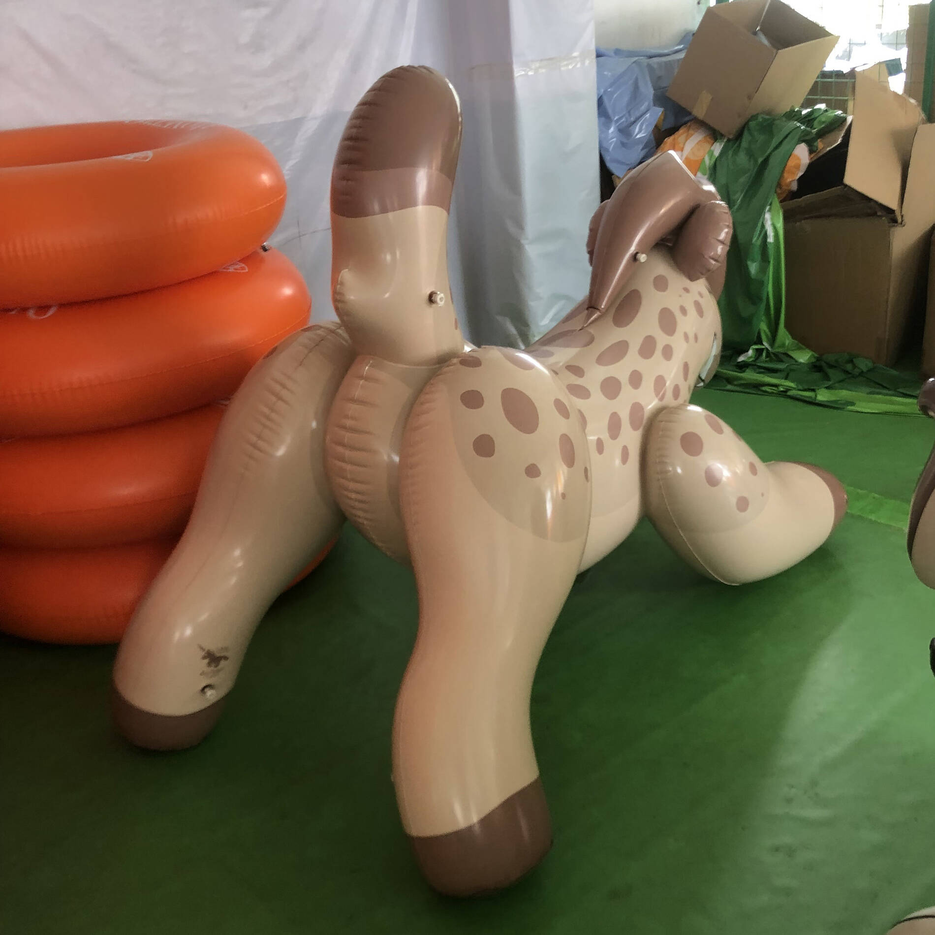 Custom make Inflatable Airight Dorable Airblown Hyena Model Character With Full Artworks Printings