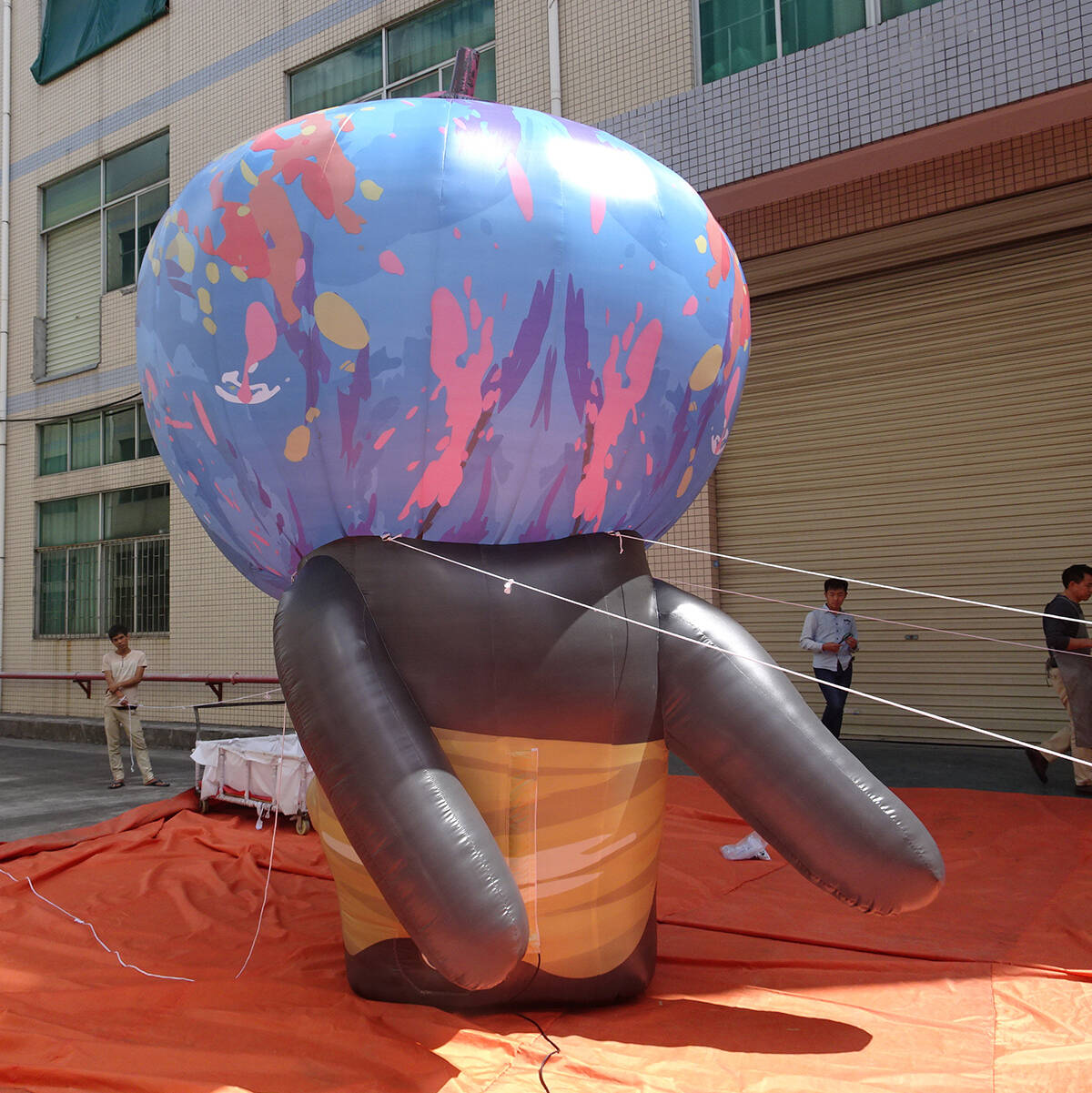 Customised Inflatable Giant Odm/Oem Women Cartoon Model By Nylon Oxford For Attractions