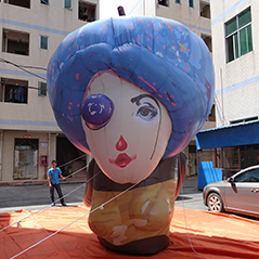 Customised Inflatable Giant Odm/Oem Women Cartoon Model By Nylon Oxford For Attractions