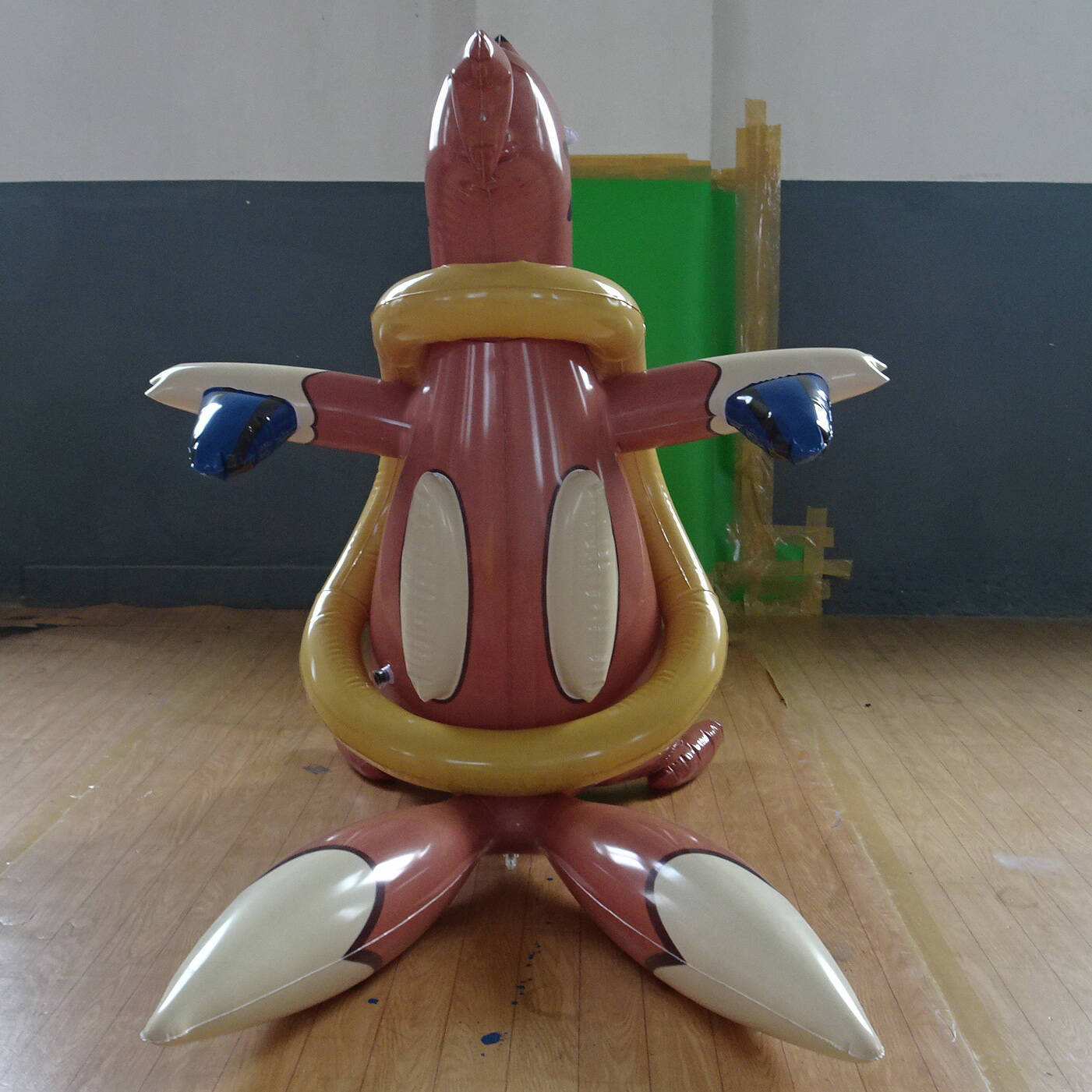 Customised Inflatable Swimming Ring Cartoon Animal Fox For Showing How Safe On Water