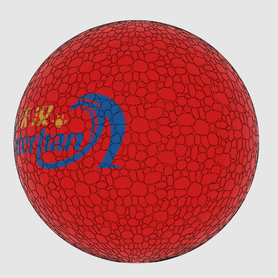 Customised Inflatable Giant Voronoi Round Helium Flying Balloon On The Sky For Advertising