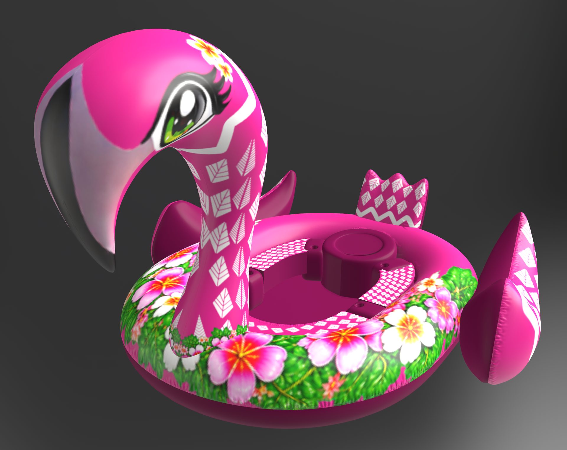 Custom make Inflating Giant Dorable Airblow Stuffed Flamingo Figures Island Pool Beach Float